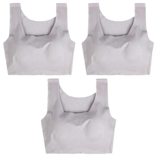 背心款冰絲內衣 Set 2件, 冰絲棉材質, S/M/L/XL 尺寸, 黑色/粉色, 鯊魚灰