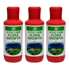 AQUAFUN 水之樂 水草綜合液肥 120ml，促進水草成長茁壯，補充水草所需營養, 5 x 5 x 13cm, 3瓶