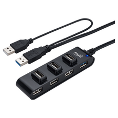 E-books H21 長線型USB 3.2獨立電源7孔集線器, 1M線長，支援Windows 11, 1個