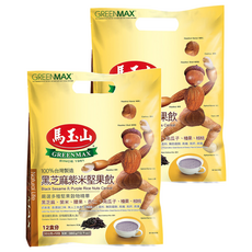 馬玉山 黑芝麻紫米堅果飲, 100%台灣製造, 含多種堅果穀物精華, 12份量, 30g, 12包, 2袋