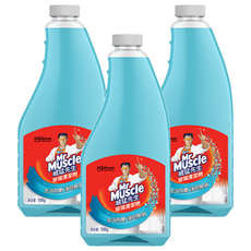 Mr Muscle 威猛先生 玻璃清潔劑補充瓶, 去汙防塵 淨亮無痕 500g, 3瓶
