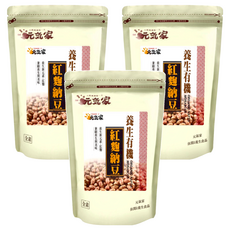 元氣家 養生紅麴納豆, 口感香脆可口，成分天然，健康營養, 200g, 3包