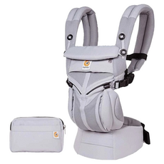 Ergobaby Omni全階段型四式360透氣款 嬰兒揹巾 7-45 lbs, 腰圍66~140cm, 灰色, 1個