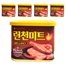 LOTTE 樂天 午餐肉 辣味, 韓國第一品牌, 340g, 5罐