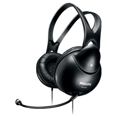 PHILIPS 飛利浦 頭戴式有線耳機, SHM1900, 黑色