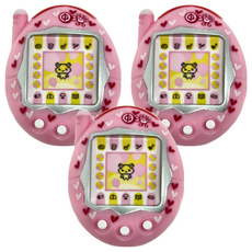 BANDAI CreerBeaute Tamagocti 唇頰膏 - 水蜜桃粉色電子寵物造型, 水蜜桃粉紅色, 3個