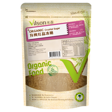 Vilson 米森有機 有機紅晶紅冰糖, 有機級, 無添加防腐劑、人工香料及色素, 有機栽培甘蔗, 天然香醇原味, 無二氧化硫漂白, 450g, 1包
