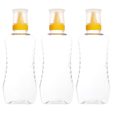 Glassdomae 高級蜂蜜擠壓瓶 600g, 3件組, PET 塑料, 600ml, 3瓶