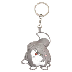 Disney 迪士尼 Q萌鼓鼓皮革鑰匙圈 CA917-10 8.5 x 7.8cm, 魯斯弗全身, 1個