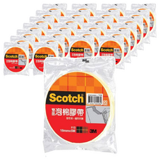 3M Scotch 雙面泡棉膠帶, 教室裝飾/日常裝飾/修繕用途, EVA泡棉, 黏性佳, 室內戶外都適用, 27個