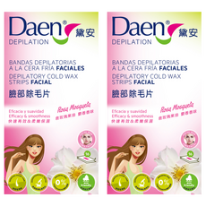 Daen 黛安 玫瑰果油臉部除毛片, 快速有效 柔嫩保濕, 2盒