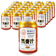 崇德發 黑麥汁Light減糖易開罐 德國原裝進口 養生飲品, 330ml, 24罐