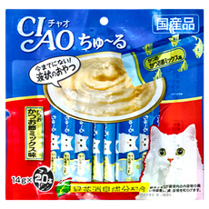 INABA CIAO 啾嚕 肉泥, 鰹魚+柴魚, 綠茶消臭配方, 14g*20入, SC-130 鰹魚 + 柴魚, 280g, 1袋