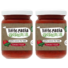 Little Pasta 小小帕斯達 番茄羅勒醬, 專為寶寶設計 9個月以上 不含麩質 無添加鹽糖 優質蔬果食材製成, 130g, 2罐