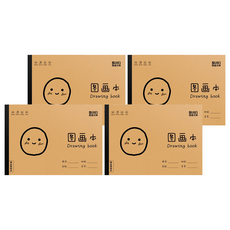 SIJIN 思进文具 繪畫本 4本套裝, 繪畫本, 尺寸約21*29cm, 每本30張, 21 x 29cm, 30張, 4本
