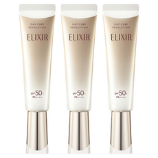 ELIXIR 怡麗絲爾 彈潤多效美肌乳SP+，SPF50+ PA++++，妝前/防曬/保養三效合一, 35ml, 3條