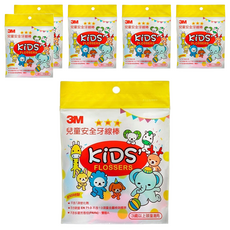 3M 兒童安全牙線棒 超細滑 3歲以上, 38支, 6包