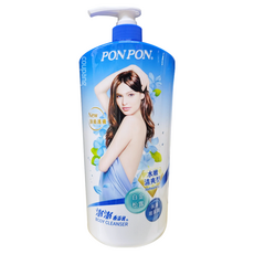 PON PON 澎澎 香浴乳 水嫩清爽型, 彈潤成分玻尿酸, 積雪草萃取, CMC溫和淨膚科技, 清新怡人香氣, 1.5kg, 1瓶