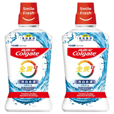 Colgate 高露潔 全效亮白去漬漱口水, 500ml, 2瓶