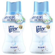 Lenor 蘭諾 台灣公司貨 衣物芳香豆 淨白純棉, 180ml, 2瓶