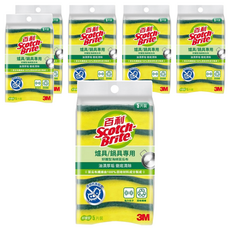 3M Scotch-Brite 百利 好握型海綿菜瓜布 爐具/鍋具專用, 5片, 6包