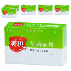 美琪抗菌香皂，植萃防護，白麝香，100g, 6個