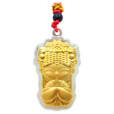 2024好神加持 平安媽祖吊墜 (金箔), DSF-8234-4, 4.5cm X 3.5cm, 1入