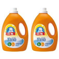 白熊 洗碗精, 椰子油護手配方, 無添加香精, 4公斤, 4kg, 2桶