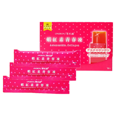 UNISKIN 零机齡 蝦紅素青春凍 Set, 含蝦紅素膠原蛋白, 方便攜帶設計, 20g, 14條, 1盒