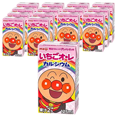 meiji 明治 麵包超人幼兒草莓牛奶, 125ml, 15入