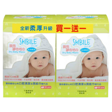 SHIBILE 詩比樂 嬰兒乾濕兩用紗布巾 20*20cm 2盒, 160張, 1組