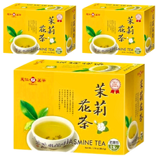 天仁茗茶 茉莉花茶, 防潮包18入, 2.8g, 18包, 3盒