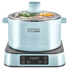 SOnGEn 松井 不鏽鋼蒸煮烤多功能料理電火鍋/煎烤鍋/電蒸鍋 1L, SG-810A