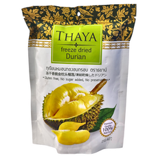 泰國Thaya 凍乾榴槤, 無麩質, 無糖添加, 無防腐劑, 40g, 1包