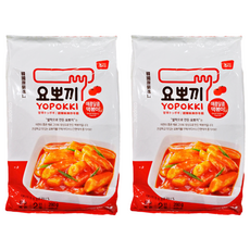 YOPOKKI 甜辣味辣炒年糕，道地的韓國美食，Q軟有嚼勁，微波加熱即可食用, 280g, 2袋