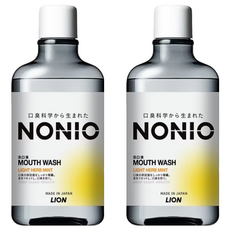 LION 獅王 NONIO 終結口氣漱口水，99.9%口臭原因菌去除，幫助清除牙菌斑，日本調香職人特調, 600ml, 2瓶