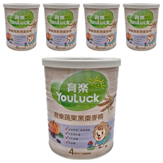 YouLuck 育樂 黑棗麥精, 促進食慾 排便順暢 4個月以上寶寶適用, 280g, 5罐