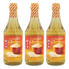 萬家香 糯米醋, 595毫升, 100%純天然釀造, 無添加防腐劑, 595ml, 3瓶