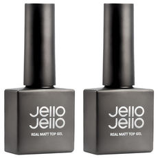 Jello Jello Real Matt Top Gel 霧面凝膠, 10ml, 透明, 2瓶