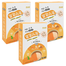 農純鄉 台灣公司貨 寶寶高湯 南瓜濃高湯 4包, 600g, 3盒