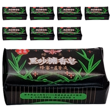 QUEEN BEE 蜂王 黑砂糖香皂 80g x 4入 蜂蜜+蘆薈液, 8個