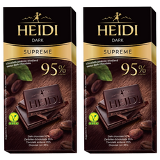 HEIDI 赫蒂 95%黑巧克力, 可可含量95% 濃郁香醇, 50g, 2盒