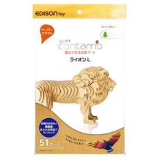 EDISON mama 手作趣味紙模型 普通 L 6歲以上 175g, 獅子, 1包