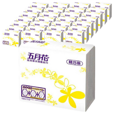 五月花 高效導水摺疊擦手紙 精巧版, 200抽, 60包