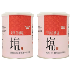 TAIYEN 台塩生技 美味含碘鹽, 減鈉30%, 鹹味適中好美味, 600g, 2罐