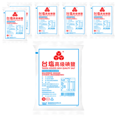 TAIYEN 台塩生技 高級碘鹽，使用濃縮海水，不添加亞鐵氰化物抗結塊劑, 1kg, 6包