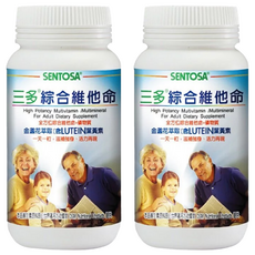 SENTOSA 三多綜合維他命膜衣錠，含金盞花萃取(含葉黃素)，一天一粒，滋補強身，活力再現, 300顆, 375g, 2罐