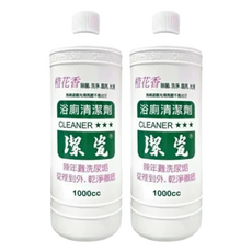 潔瓷 浴廁清潔劑，橙花香，除垢，洗淨，晶亮光滑，1000cc, 1L, 2瓶