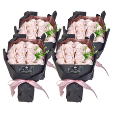 minidesign 18朵玫瑰香皂花束禮盒 生日 母親節 情人節禮盒, 香皂花束禮盒, 4個
