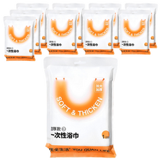 禾統 超厚一次性浴巾, 加大加厚, 100%木源原料, 加厚款, 10包